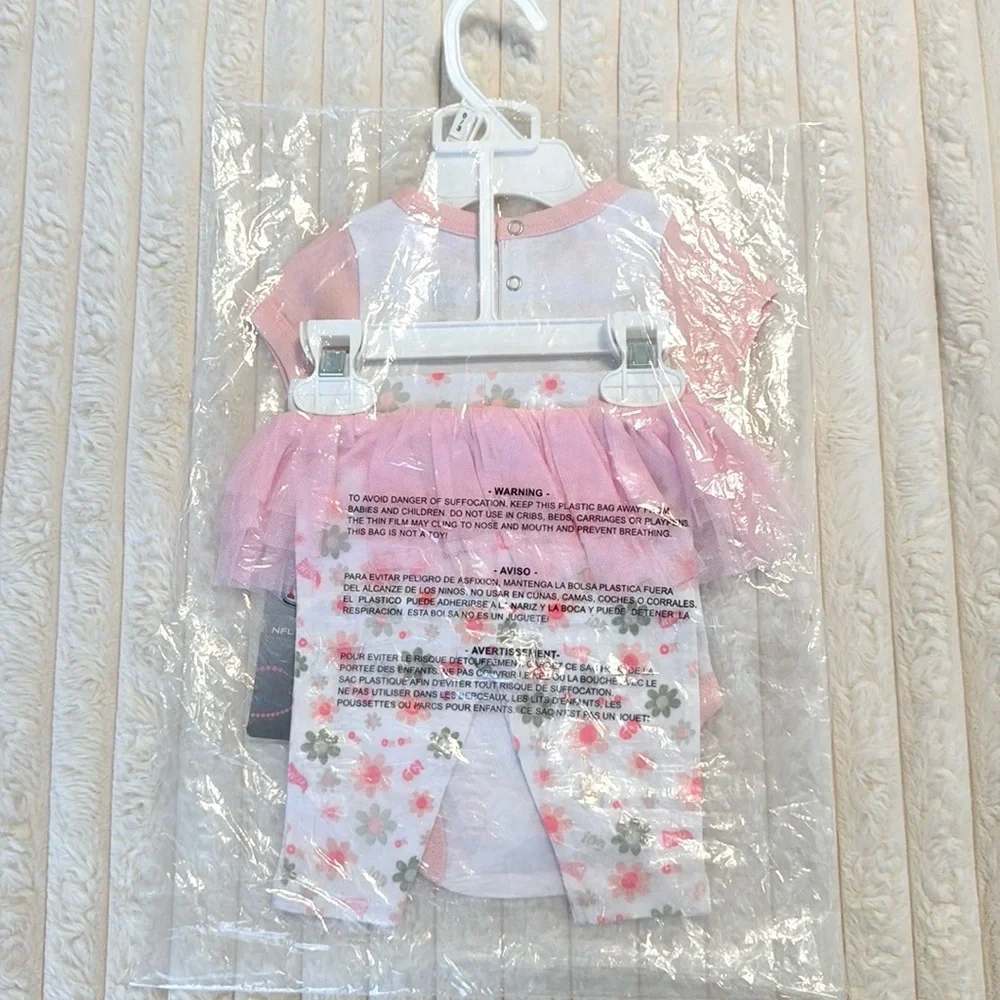 NFL Kansas City Chiefs KC Cutest Princess Onesie Floral Tutu Pants Matching Set
